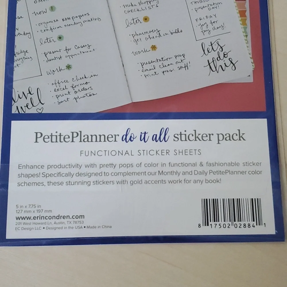 Office Accessories Planner Stickers and Paper Clips by Erin Condren NEW - Picture 7 of 7